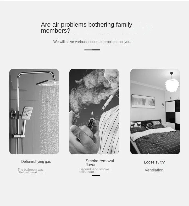4 Inch High-Speed Exhaust Fan - Wall/Window Ventilator for Toilet, Kitchen & Bathroom with Remote Control