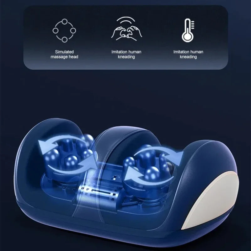 Extra Large Electric Foot Massager – Hot Compress Shiatsu Leg & Calf Kneading Roller for Deep Muscle Relaxation and Fatigue Relief