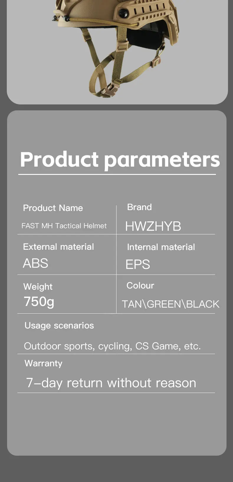 FAST Tactical Airsoft Helmet – Thickened ABS MH Helmet for Outdoor CS, PJ Air Gun Shooting Protective Gear