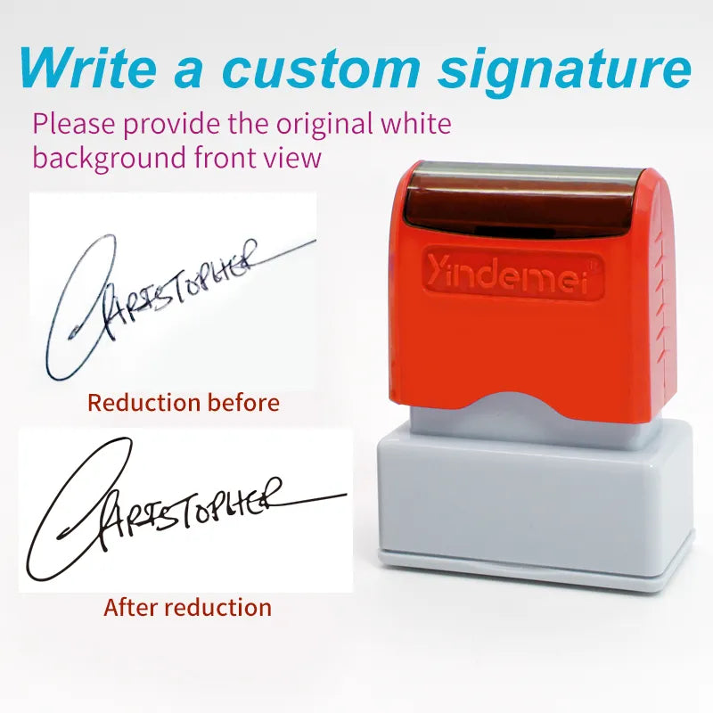 Custom Teacher Name Signature Stamp - Self-Inking Calligraphy Personalized Letter Stamp for School, Students, and Children