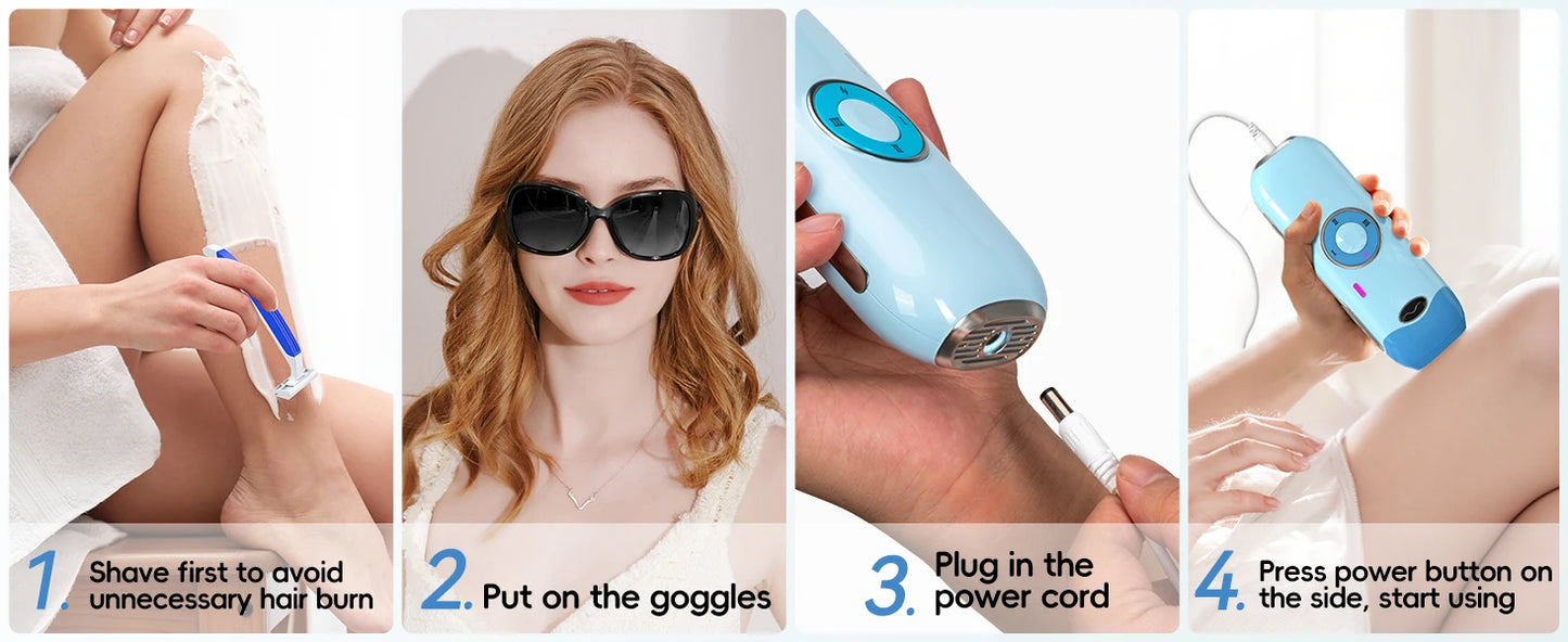 IPL Hair Removal Laser 22J — Unlimited Flashes IGBT, 5.2cm² Light Painless Epilator for Face, Armpit & Bikini Body Treatment
