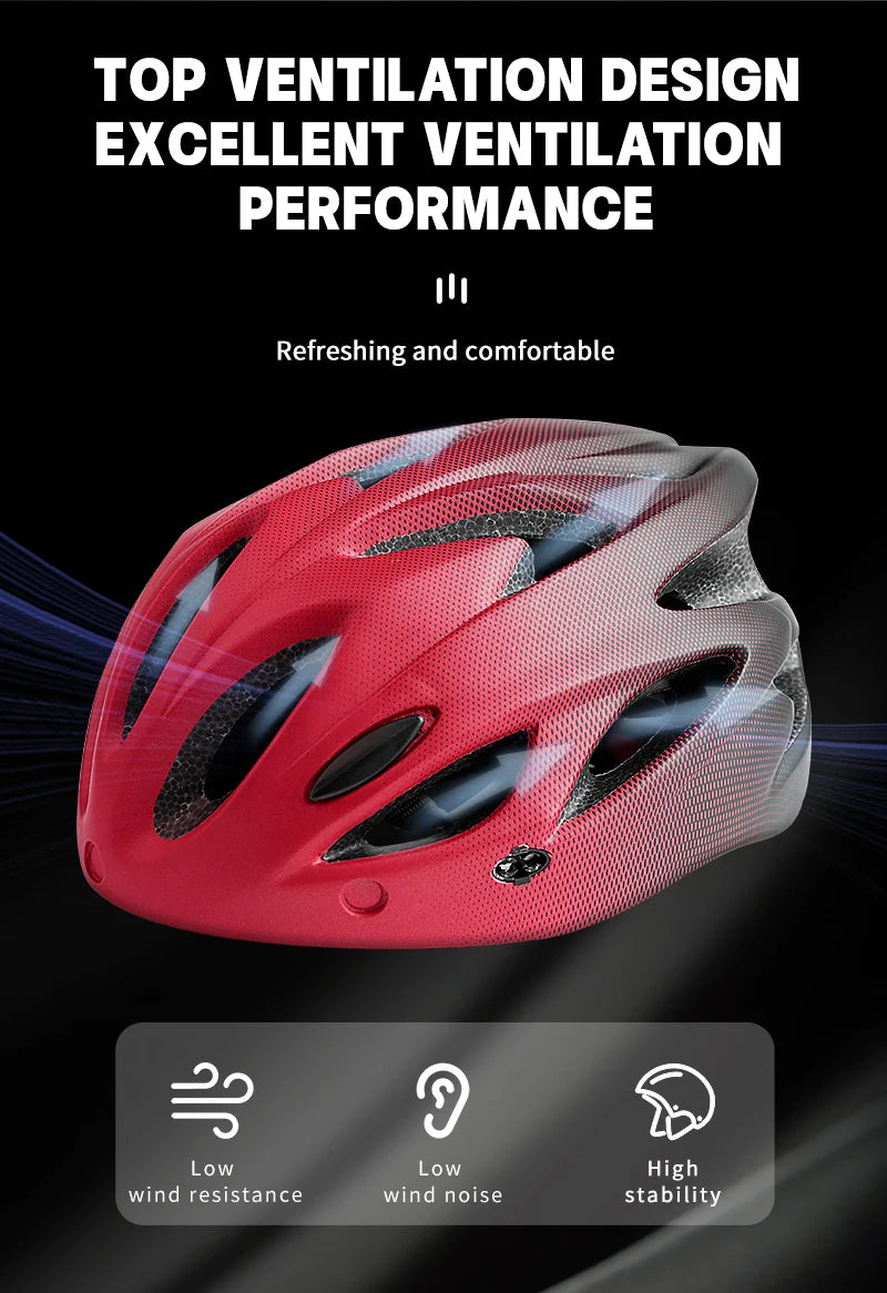 X-TIGER Cycling Helmet – Ultralight MTB Bike Helmet with LED Lights, Integrally-Molded Sports Safety Hat & Goggles Visor