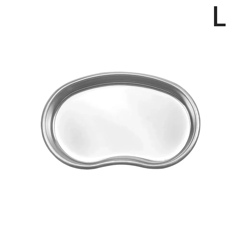 Stainless Steel Kidney Tray — Sterilized Jar Pot Container with Tweezers for Medical, Dental, Surgical, Cosmetic & Tattoo Use