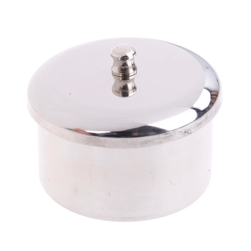 3-Piece Stainless Steel Dappen Dish Set – Manicure Nail Art Powder & Liquid Container Organizer Tray