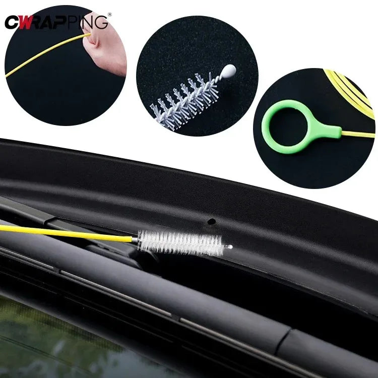2.3m Car Sewer Unclogger Brush - Long Hose Sunroof Drain Hole Cleaner | Auto Pipe Tool Accessory