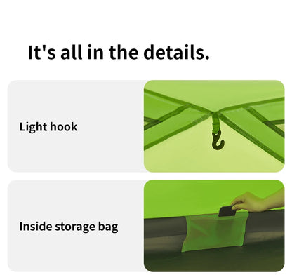 Naturehike 2024 New Camping Tent – Ultralight 2-Person Outdoor Tent, Large Space, Mosquito-Repellent, Quick Set for Beach & Hiking
