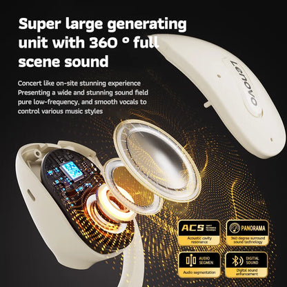 2024 ERAZER X15 Pro Bluetooth 5.4 Earphones – Wireless TWS Earbuds with Open Ear Hooks, Mic & Phone Call Support