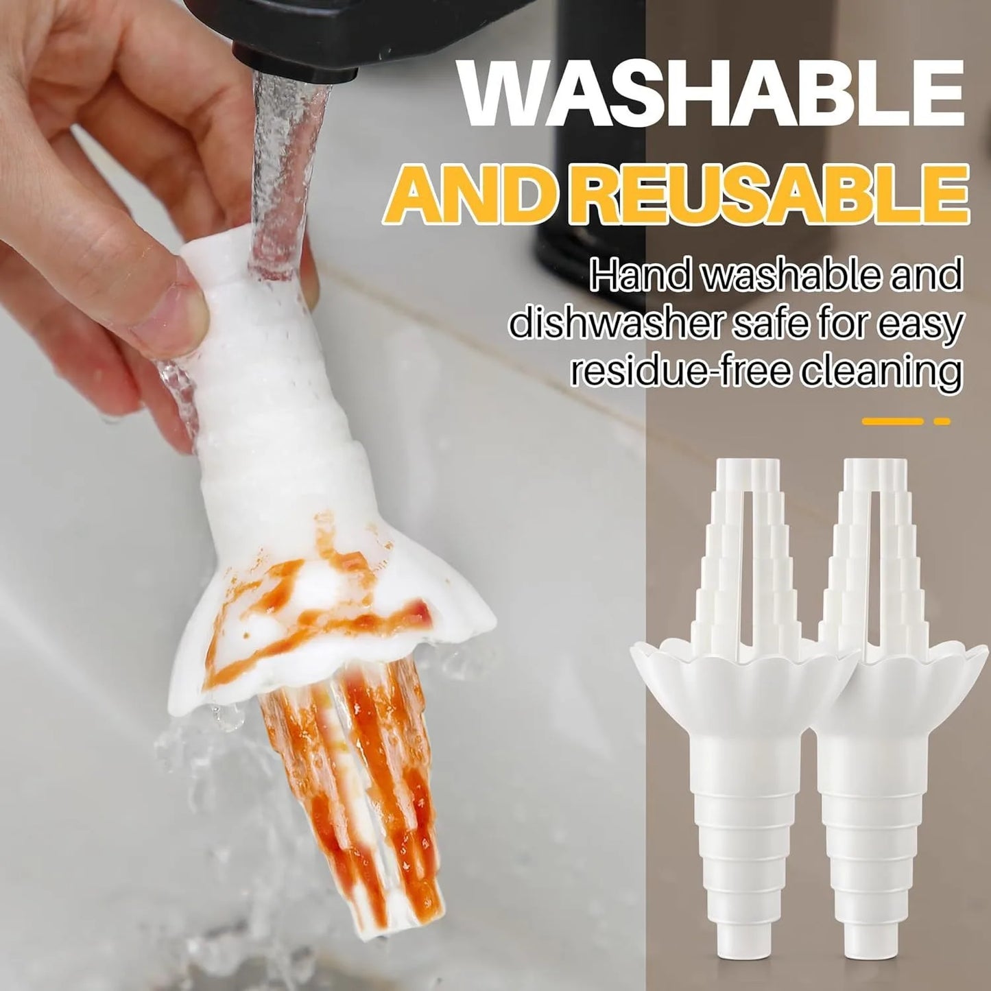 Universal Bottle Emptying Kit - Reusable Liquid Transfer Connector and No-Waste Funnel Adapter for Soap and Shampoo