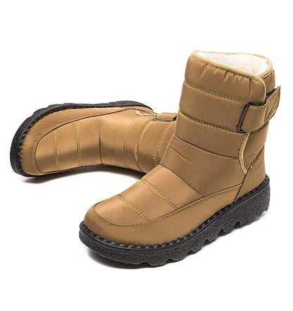 2024 Women's Winter Snow Boots – Waterproof, Warm Fur Ankle Boots in Korean Style