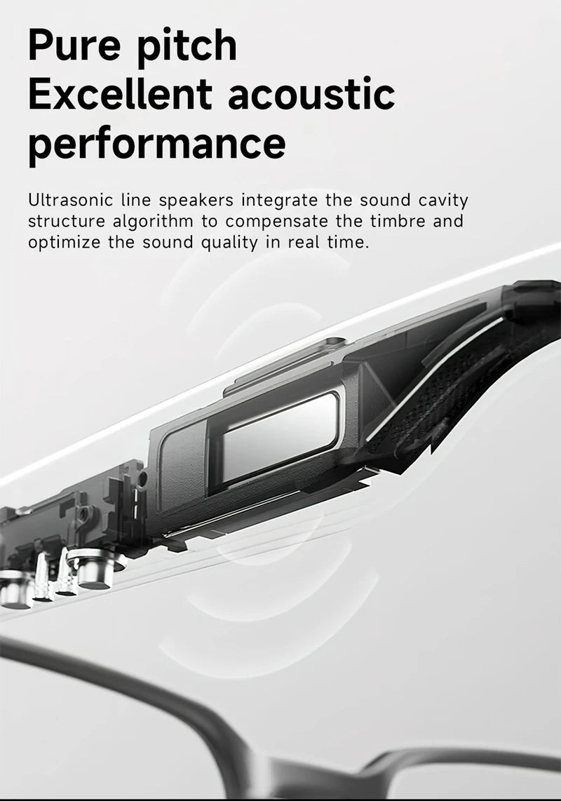 AI Smart Glasses — 8MP Camera Bluetooth Sunglasses with Audio, Video, Calls, Music Player, Multifunctional Wearable