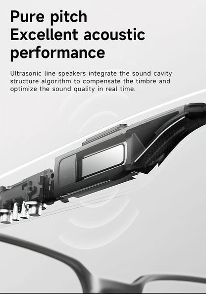 AI Smart Glasses — 8MP Camera Bluetooth Sunglasses with Audio, Video, Calls, Music Player, Multifunctional Wearable