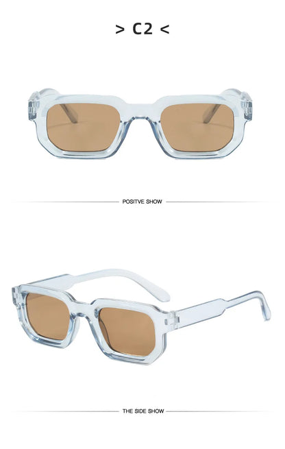 Vintage Rectangle Sunglasses for Men & Women – Retro UV400 Luxury Brand Design Eyewear