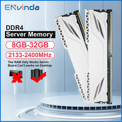 ENVINDA DDR4 ECC Server RAM - 8GB/16GB/32GB Registered Memory for X99 Motherboards