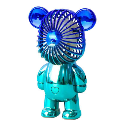 Graffiti Bear Electric Fan - USB Rechargeable 3-Speed Desktop Fan for Camping & Travel