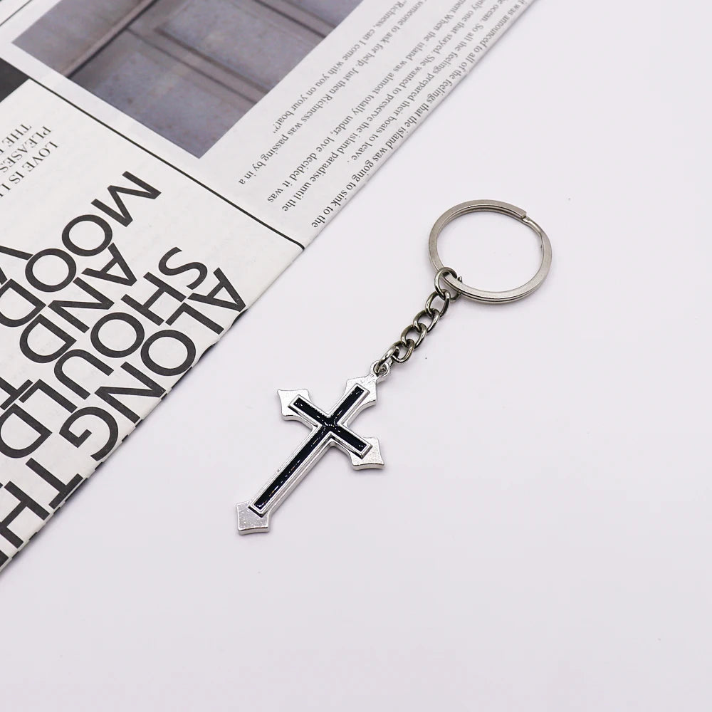 Classic Cross Keychain - Fashion Car Key Ring Pendant & Bag Jewelry Accessory