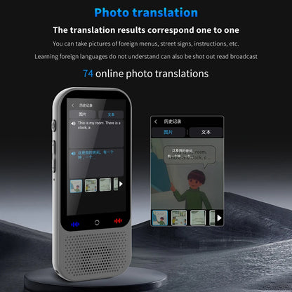S80 Pro Portable Language Translator – 138 Languages, Voice Translation, 16 Offline Modes, ChatGPT Function