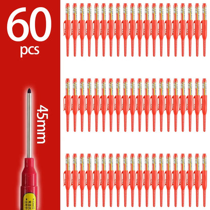 45mm Deep-Hole Carpenter Marker Pen - Long-Nib Woodworking Marking Pen for Measuring & Construction