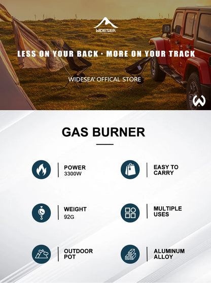 Outdoor Camping Gas Burner 3300W – Portable Stove for Survival, Bushcraft, and Tourist Kitchen