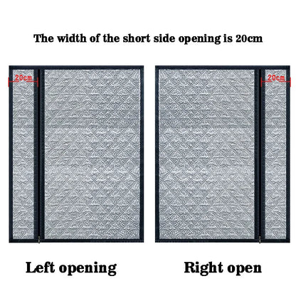 Side Zipper Cotton Curtain – Double-Layer Thickened Windproof Thermal Curtain for Cold-Proof Home Use, Customizable