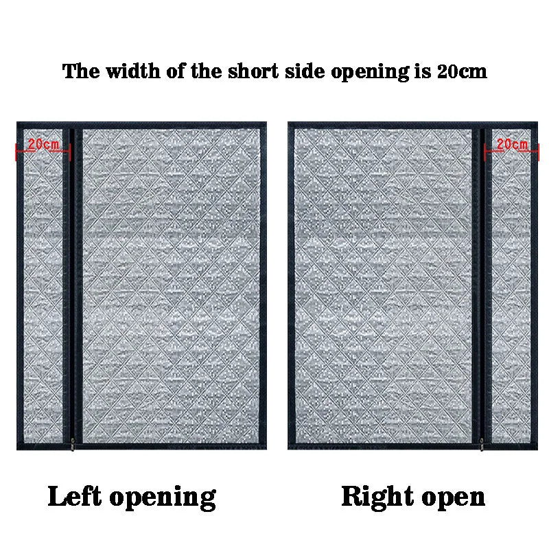 Side Zipper Cotton Curtain – Double-Layer Thickened, Windproof and Cold-Resistant Household Curtain, Customizable