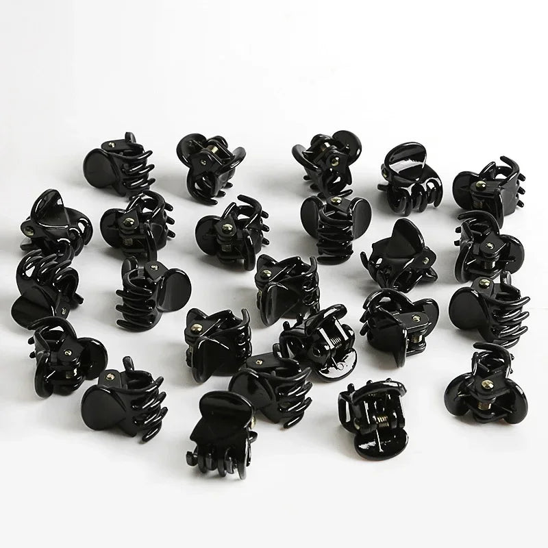 Mini Hair Claw Clips Set - 10-60PCS Plastic Hair Clips for Women & Girls in Black, Brown and Transparent Styles