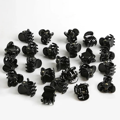 Mini Hair Claw Clips Set - 10-60PCS Plastic Hair Clips for Women & Girls in Black, Brown and Transparent Styles