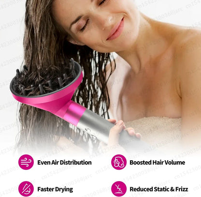 Hair Styler Nozzle for Dyson Airwrap HS01/HS05 & Sencicimen X9 – Multi Hair Curler & Smoothing Brush Attachment