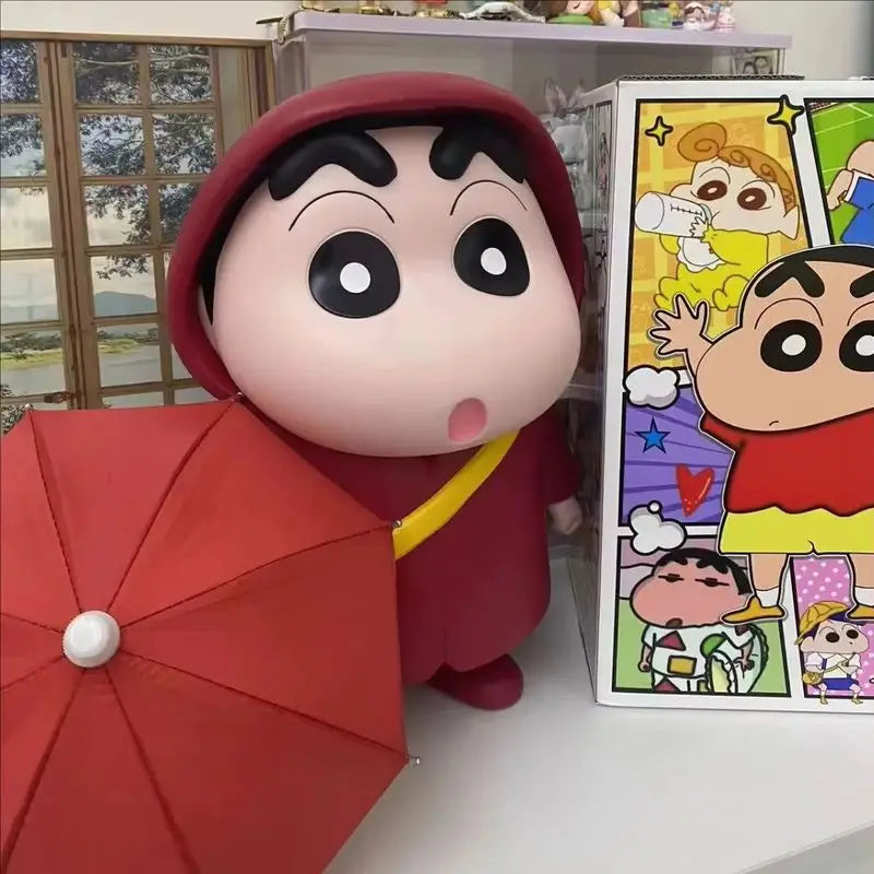 40cm Crayon Shin-Chan Raincoat Figure – Anime Doll, Car Ornament & Collectible for Birthday Gifts