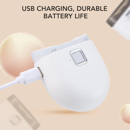 USB Rechargeable Electric Nail Clippers with Light - Automatic Nail Trimmer for Baby and Adult Manicure Care