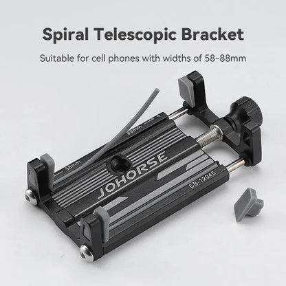 Aluminum Bicycle Phone Holder — Adjustable, Nonslip MTB Bike Mount Stand for Secure Phone Attachment
