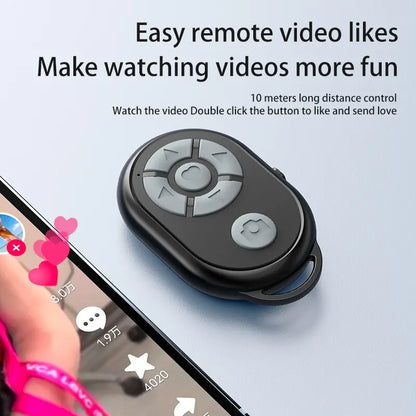 Universal Bluetooth Remote Control: Selfie Stick and Camera Controller for iPhone, Xiaomi, IOS, and Android Phones - Convenient Bluetooth Connectivity