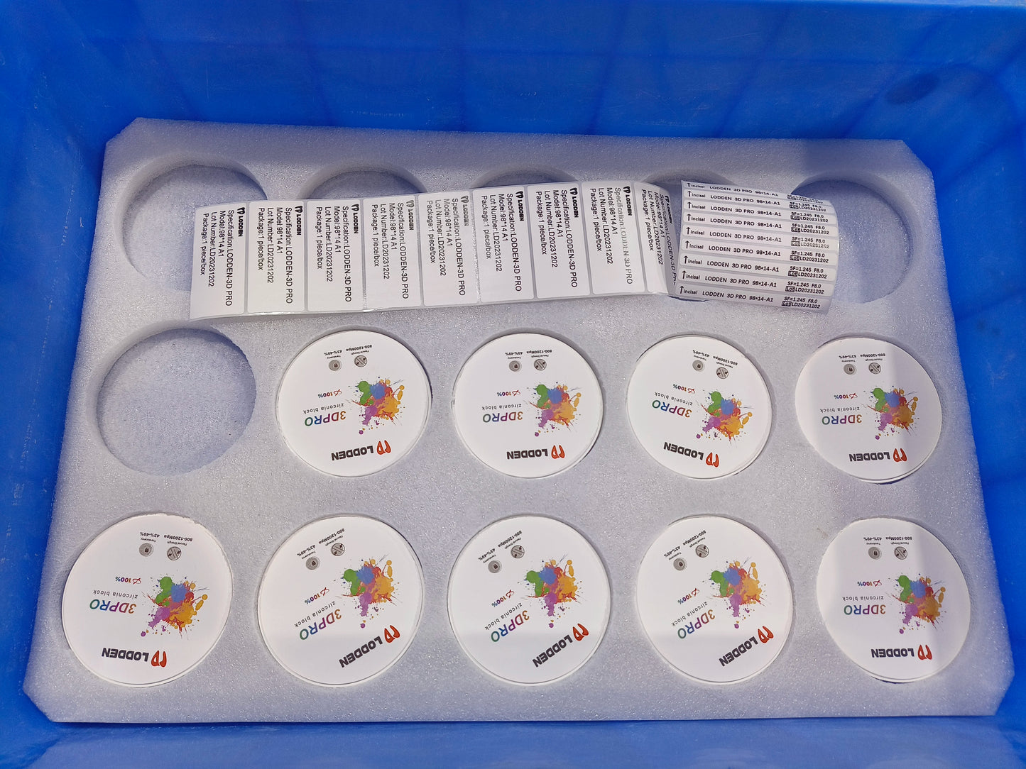 Dental Zirconia Block 3D PRO – Multilayer 98mm Disc for CAD/CAM, 16 Colors
