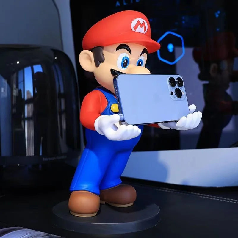 Super Mario 31cm Figure — Phone & Remote Control Support Holder Toy for Kids