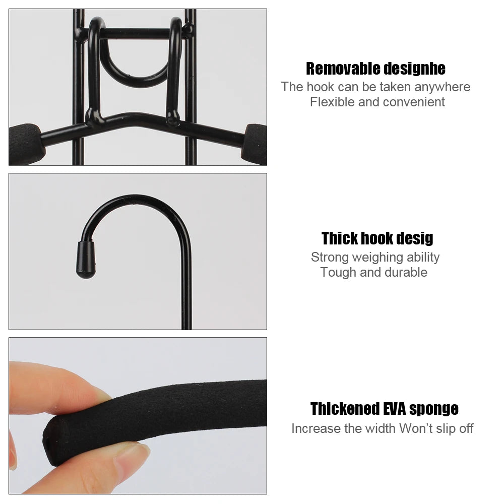 5-Layer Wall-Mounted Clothes Hanger – Detachable One-Piece Drying Rack for Indoor Space-Saving Storage