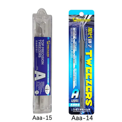 MECHANIC AAA-14/AAA-15 Stainless Steel Ultra Fine Tweezers – High Hardness Precision Tool for SMD, PCB & BGA Motherboard Repair