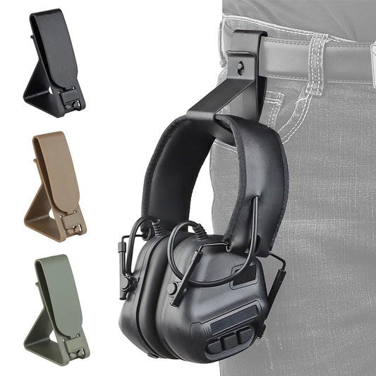 Tactical Headset Hang Buckle - MOLLE Quick Release Belt Clip for Hunting, Shooting & Outdoor Gear Accessories