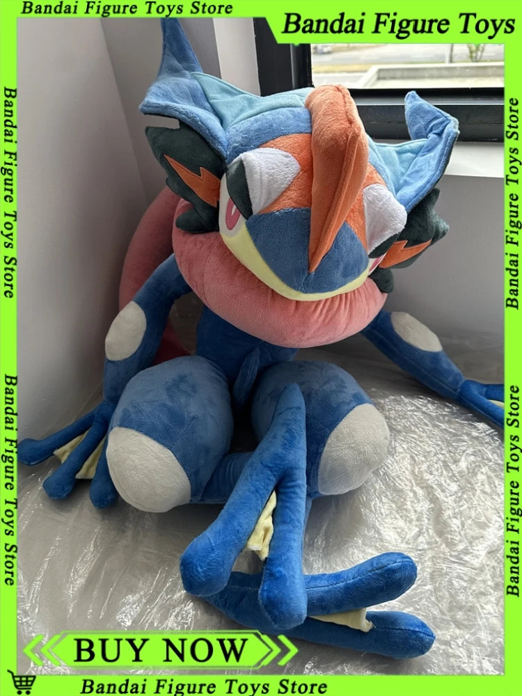Large 150CM Pokemon Greninja Plush Toy – Soft Kawaii Stuffed Doll & Cute Throw Pillow for Kids’ Room Decor & Birthday Gift