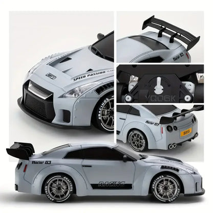 1:24 4WD RC Drift Car – High-Speed 20KM/H Remote Control Racing Toy with Turbo, 2-Speed & LED Lights for Kids & Adults