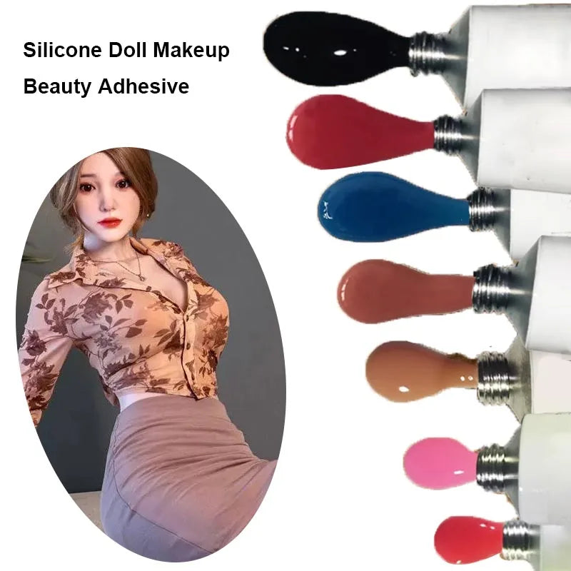 Silicone Doll Repair & Makeup Kit – Flexible Silicone Adhesive Colorant, Crack Repair & Non-Fading DIY Restoration for Soft Rubber Models & Figures