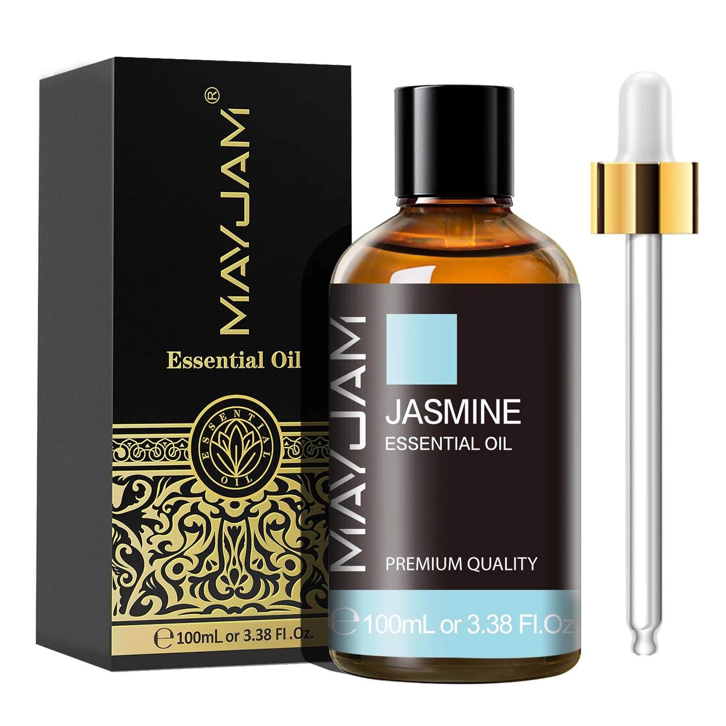 MAYJAM 100ml Essential Oil with Dropper - Sandalwood, Lavender, Eucalyptus & Vanilla for Humidifiers & Candles