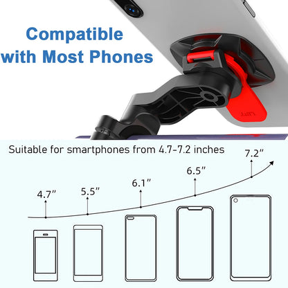 Quad Lock Motorcycle & Bike Phone Holder – 360° Rotatable Stand, Navigation Support, Secure Bracket for Bicycle