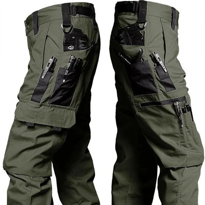 Men's Wear-Resistant Work Pants – Multi-Pocket Straight Cargo Trousers for Outdoor, Tactical, and Casual Wear