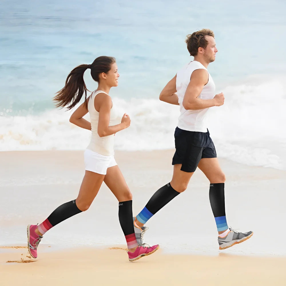 Calf Compression Sleeves - 20-30mmHg Running Leg Sleeves for Shin Splints, Varicose Veins & Fatigue Relief for Men & Women