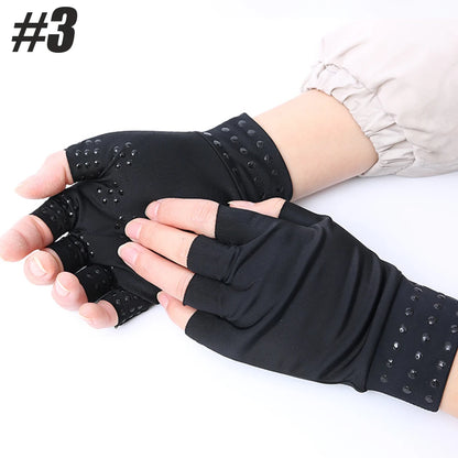 Magnetic Fingerless Arthritis Therapy Gloves – Pain Relief for Men & Women with Joint & Rheumatoid Hand Pain