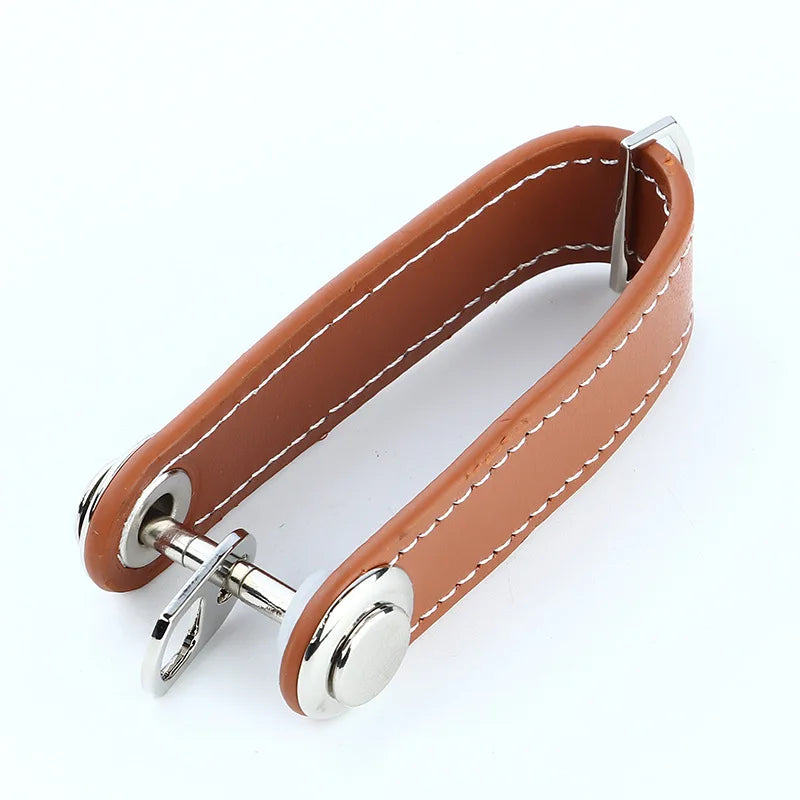 Leather Car Key Pouch – Wallet Case & Key Organizer with Chain for Smart Keys