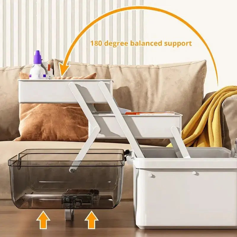 White Large Capacity Medicine Box – Multi-Layer Storage Organizer for Home Medicine Management