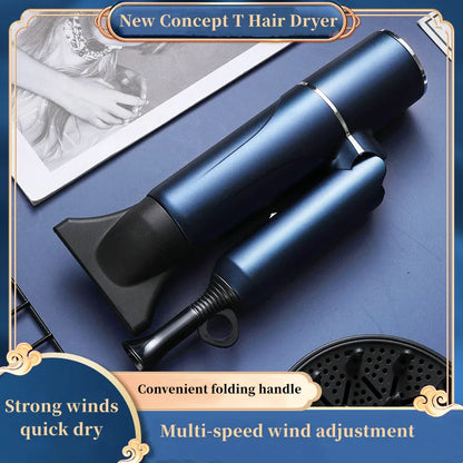 Professional Foldable Hair Dryer with Negative Ions & Blue Light – High Power Salon & Home Use