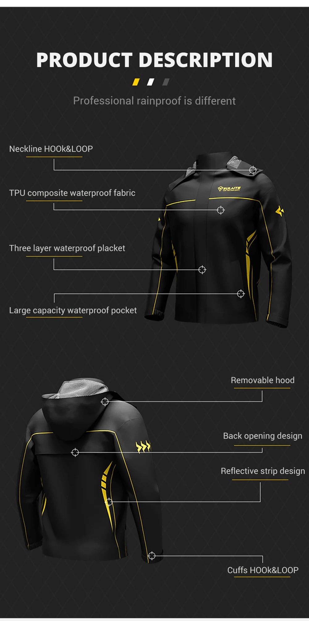 Waterproof Motorcycle Raincoat Suit – Men & Women Moto Raincoat Jacket & Pants Set for Bikers