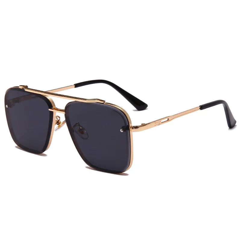 Classic Square Sunglasses — Vintage Metal UV400 Shades for Men & Women, Fashion Brand Design