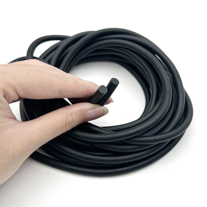 6mm Solid Black Natural Latex Strip - Heat-Resistant, Aging-Resistant & Shock-Absorbing Sealing Strip